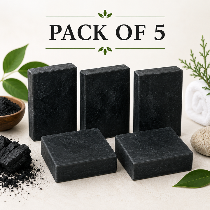 WC Charcoal Soap - Pack of 5 - (75gm x 5)