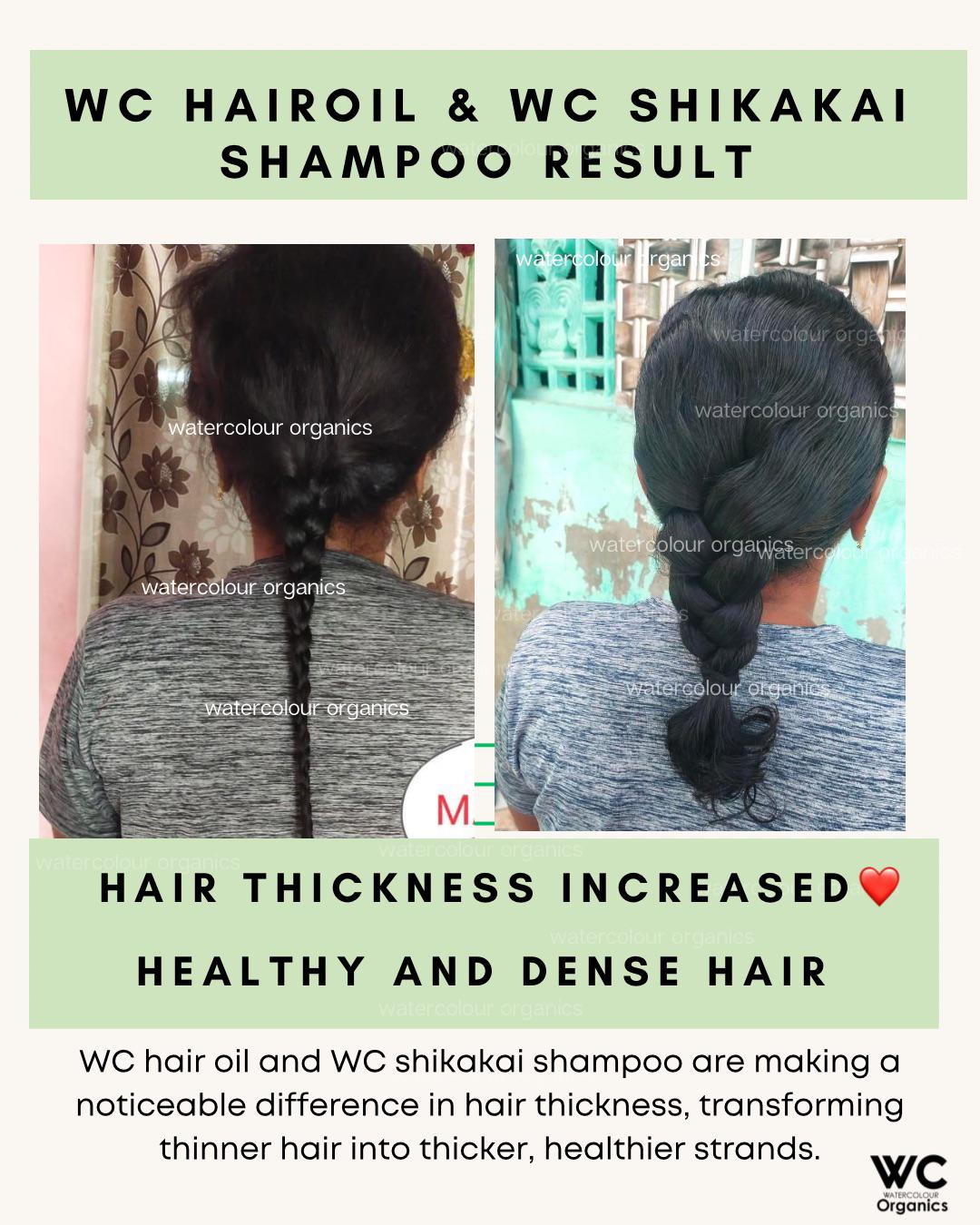 WC Hair Thickness Combo (Hair Oil & Shikakai Shampoo)